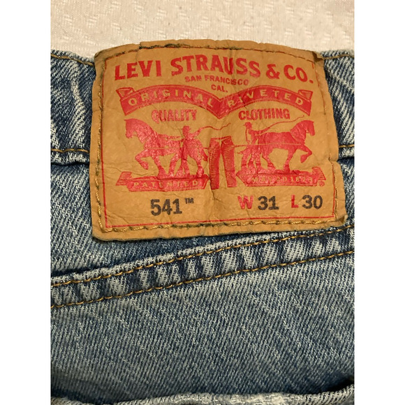 Levi's Mens 541 Classic Straight Jeans Blue Stretch Pockets Denim 31 X 30 - Picture 7 of 9